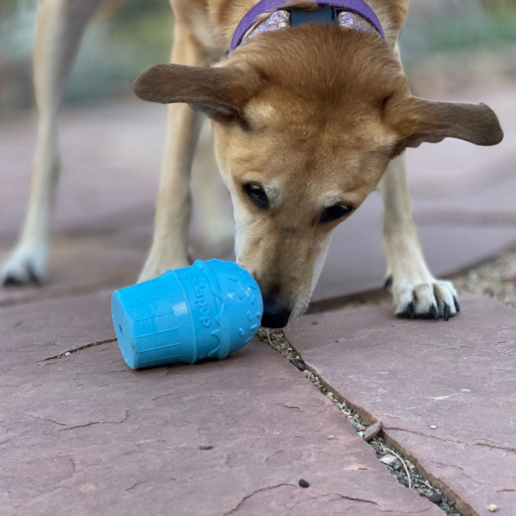 Ice Cream Cone Rubber Dog Chew Toy | Treat Dispenser | USA Made | SodaPup